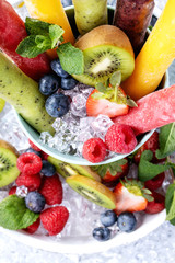 Assortment of ice popsicles