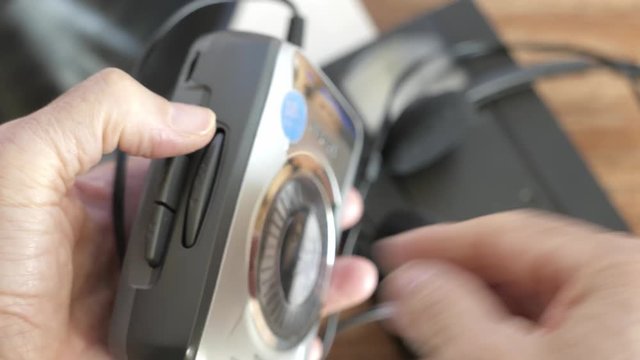 listening to the old walkman