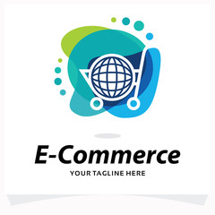 E-Commerce Cart Logo Template Design Template