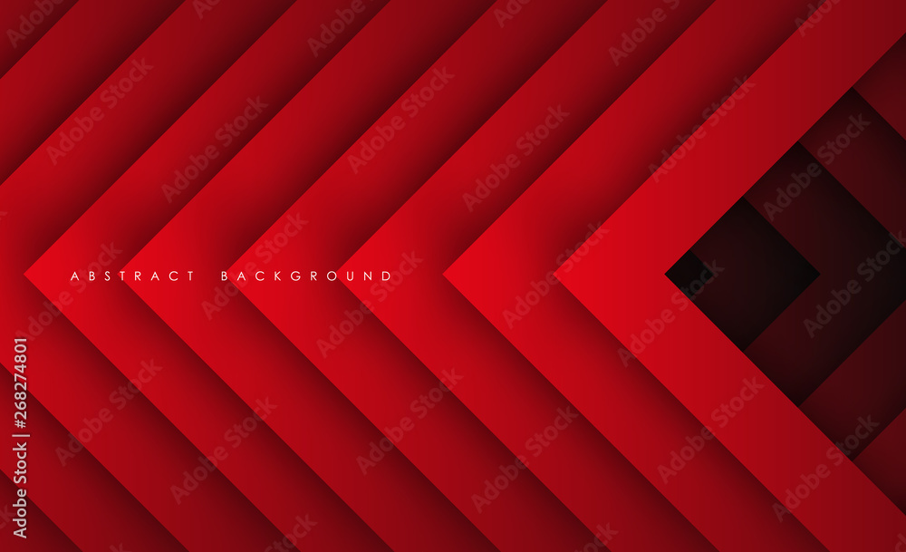 Wall mural abstract modern red triangle digital - vector background.