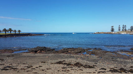 Blick auf die Hafen Einfahrt von Kiama New South Wales Australien