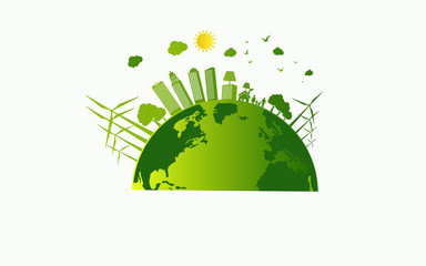 Green ecology City environmentally friendly