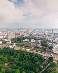 Fototapeta na wymiar Panoramic aerial view of the Royal Palace Brussels, Belgium
