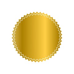 gold label on white background.
