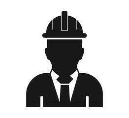 Male Engineer Icon. Flat style vector EPS.