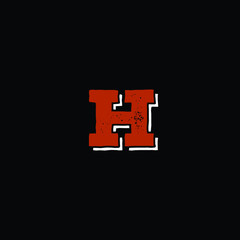 Obraz premium L letter rusted shadow icon logo vector