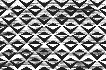 Seamless abstract geometric pattern. Horizontal black and white backdrop.