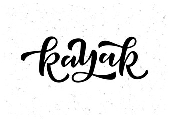 Kayak hand drawn lettering