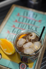 cold drink lemonade with ice