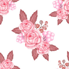 beautiful watercolor floral pattern flower background