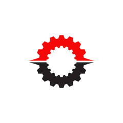Gear machine icon logo design vector template