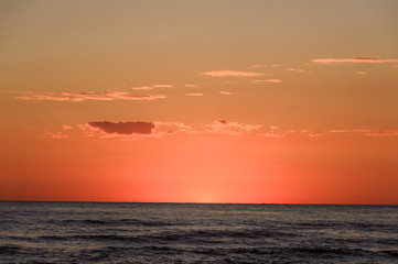 Fototapeta premium Astonishing sunset in the calm Mediterranian sea