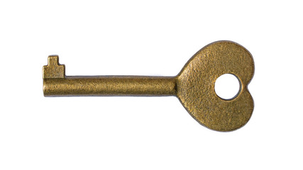 Single old vintage door key
