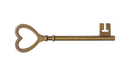 Single old vintage door key