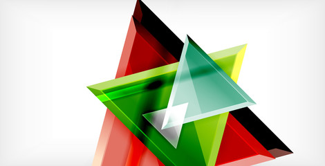Dynamic triangle composition abstract background