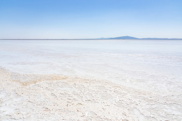 Salt lake Asale in the Danakil Depression in Ethiopia, Africa