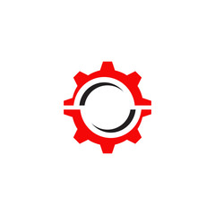 Gear machine icon logo design vector template