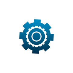 Gear machine icon logo design vector template
