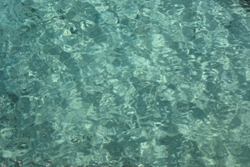 Beautiful turquoise transparent water of the Red Sea. Fresh natural water background