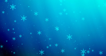 Obraz na płótnie Canvas White snowflakes on the black Christmas background. 3D render image