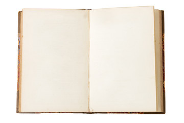 opened antique book