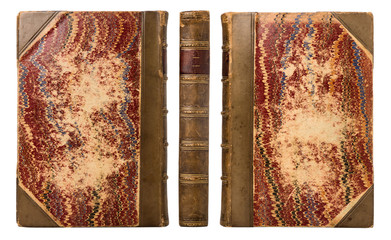 antique leather bound book