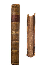 antique leather bound book