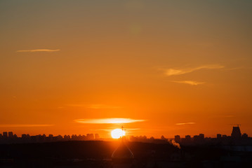 Naklejka premium City landscape at nigh sky.