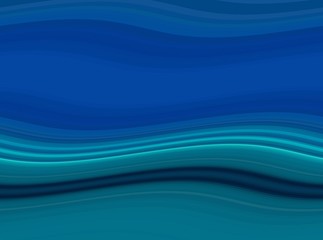 Fototapeta premium teal, strong blue and very dark blue colored abstract waves background can be used for graphic illustration, wallpaper, presentation or texture