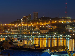 the night lights of Vladivostok