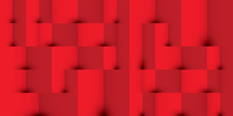 Abstract 3d geometric red background illustration
