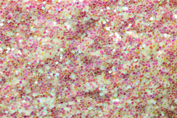 Shiny iridescent glitters, closeup