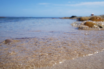 Canary Islands nature. Sandy coast close up.