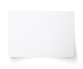 Blank A4 sheet of white paper with shadow, template for your design. Set. Vector illustration