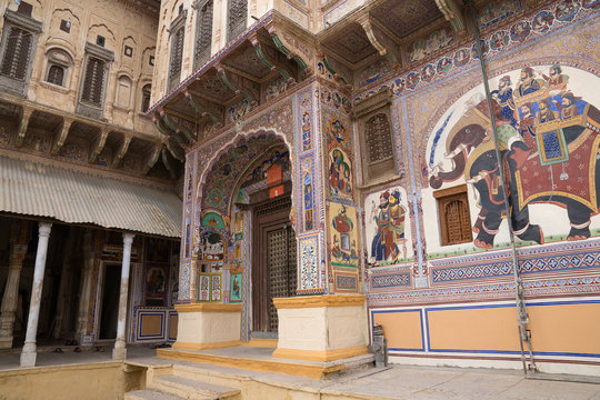 Indien, Mandawa, Havelis