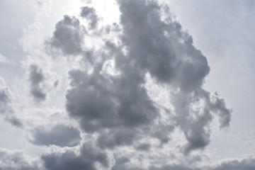 Sky clouds sun storm dark background