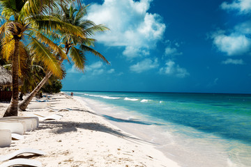 Dominican Republic, Saona Island - Mano Juan Beach. Fishermen's village