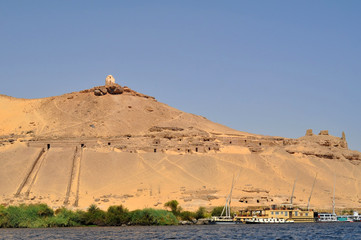A view of Aga Khan mausoleum, Aswan Egypt