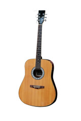 Obraz premium vertical isolate guitar white background