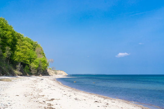 Beautiful German landscape, cliff coast near Wangels, Baltic sea