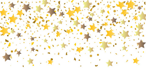 
Golden glitter confetti of stars.