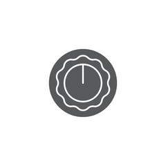 Kitchen oven knob with timer isolated on white background