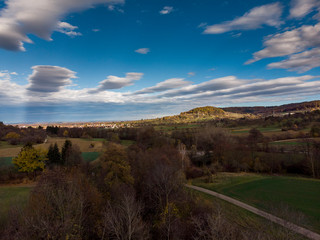 Wolken über der Landschaft