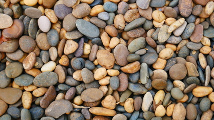 pebbles beach stone background, colorful stone garden