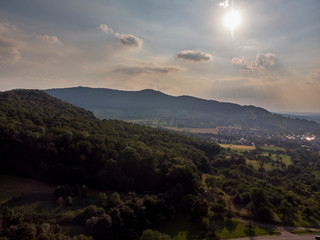 Fototapeta premium Sonnenuntergang - Luftaufnahme