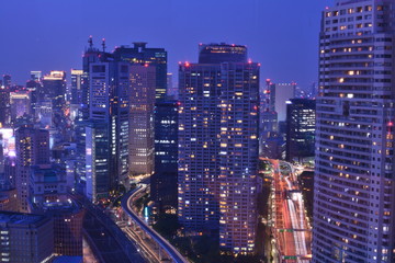 Fototapeta na wymiar 東京都港区浜松町から見る東京の夜景