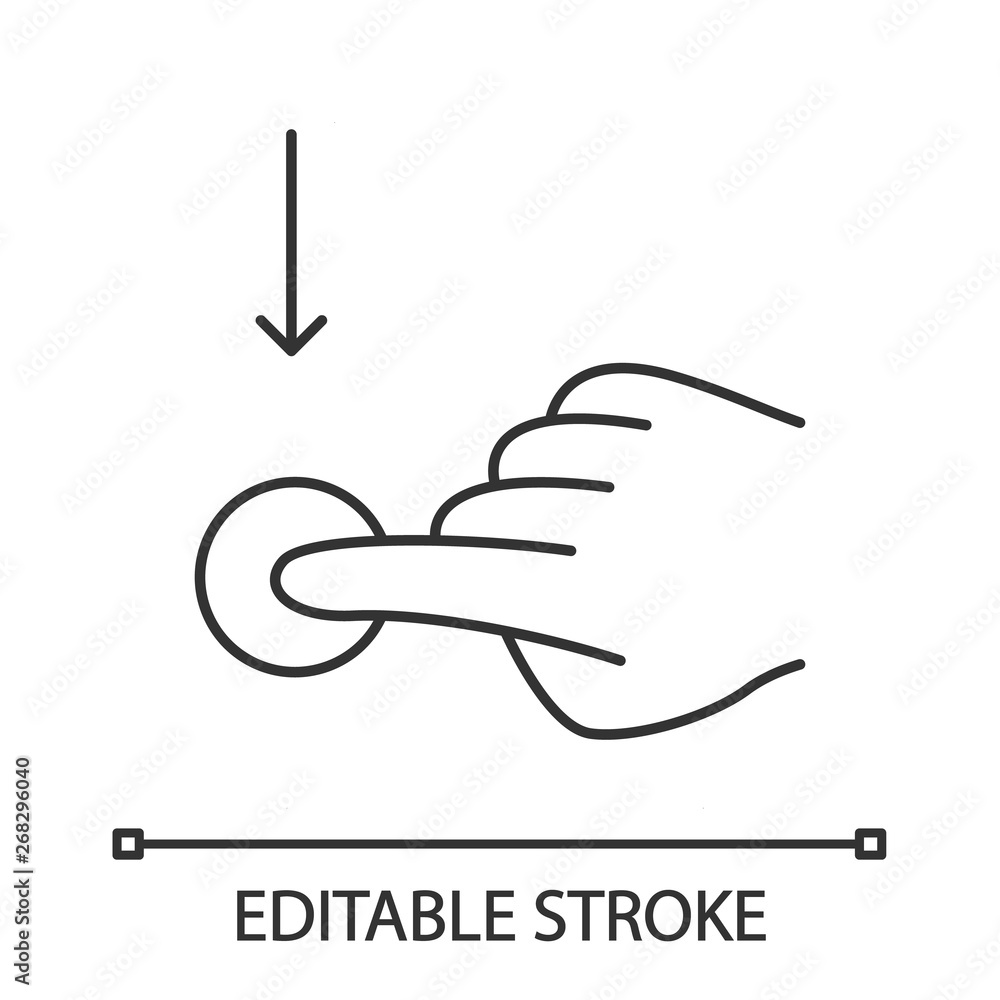 Poster vertical scroll down gesture linear icon