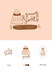 Set logotype for restaurant and cafe menu design. 