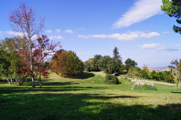 Fototapeta na wymiar Fiumi public park, Volterra, Tuscany, Italy
