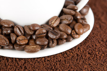 Coffee Beans and Cup